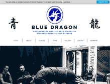 Tablet Screenshot of bluedragondojo.com